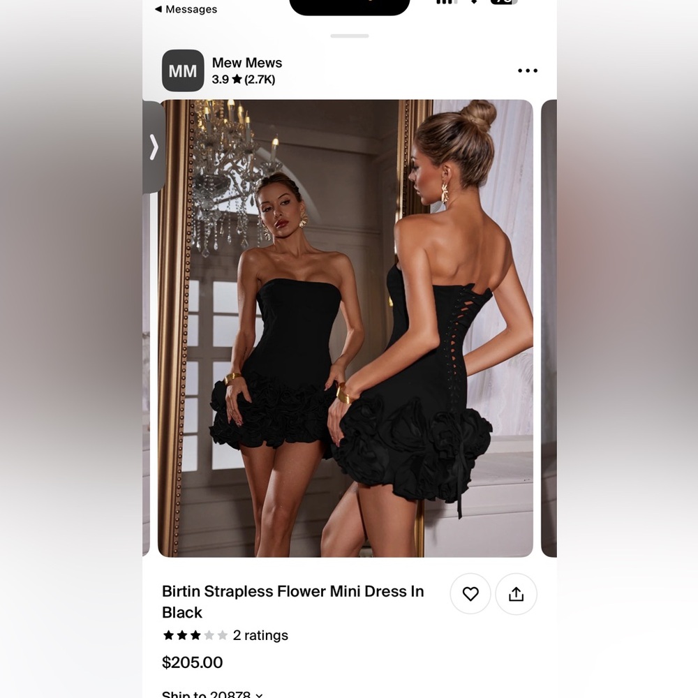Elegant Black Strapless Dress